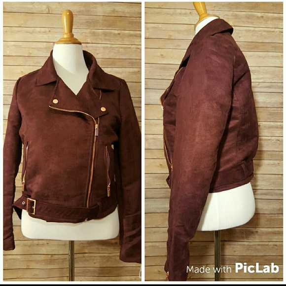 LC Lauren Conrad Jackets & Blazers - NWT Lauren Conrad Runway Faux Moto Suede Jacket