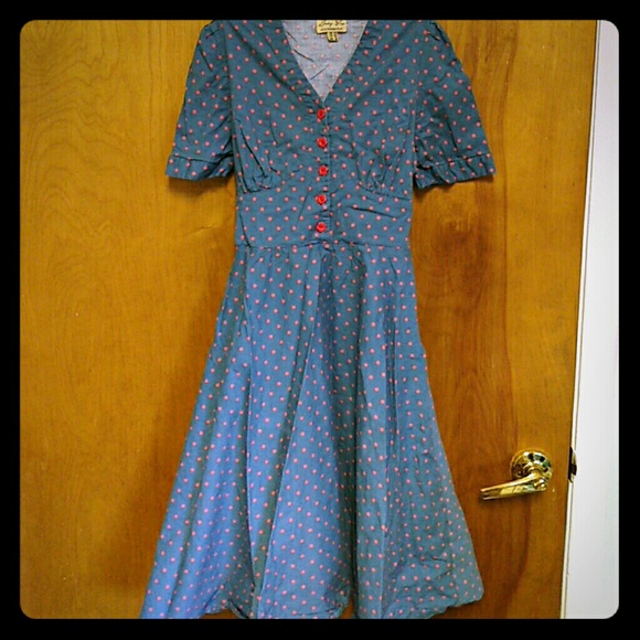 Vintage Style Swing Polka Dot Dress
