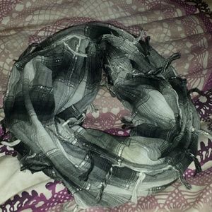 Plaid infinity scarf