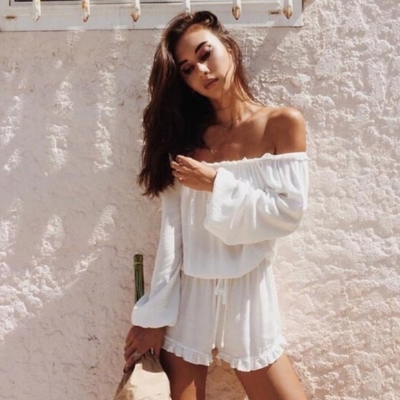 Brandy Melville White Gabriella Romper