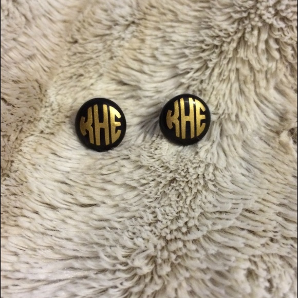 Custom monogram earrings