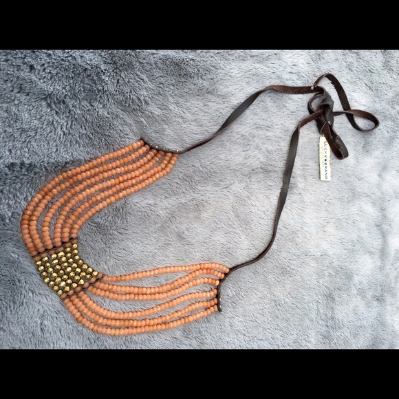 Lucky Brand Carnelian Bib Statement Necklace - Picture 1 of 4