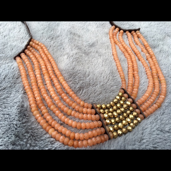 Lucky Brand Carnelian Bib Statement Necklace - Picture 3 of 4