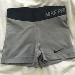 Gray Nike Pro Shorts