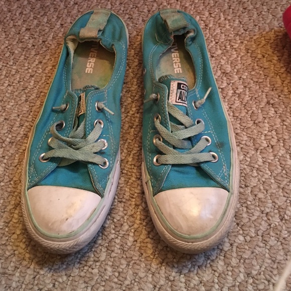 Slip on blue converse