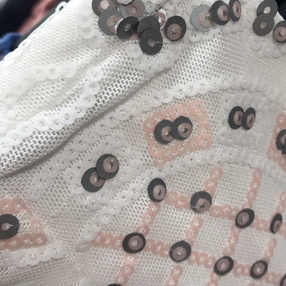 White Pink Sequins Dress - Picture 3 of 4