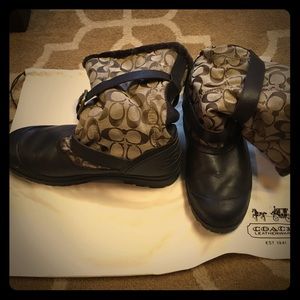 Coach fur lined boots size 10