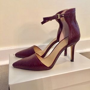 Ann Taylor Raisin Katia Ankle Strap Heels - Size 7