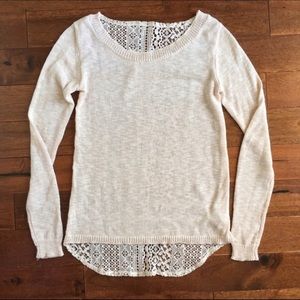 Cream, lace back top