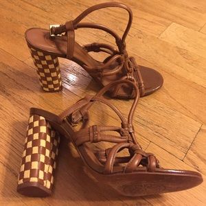 Tory Butch Layce Woven Heeled Sandal