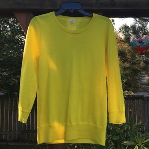 Lemon Yellow J Crew Sweater