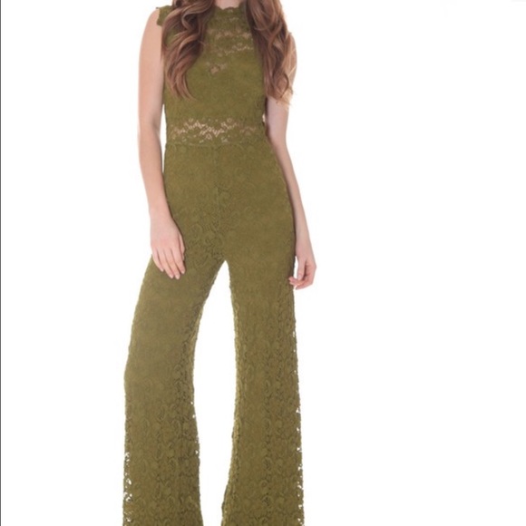 Nightcap Venetian lace jumpsuit
