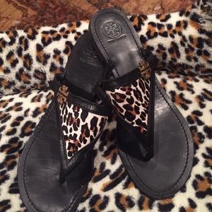 Tori Burch Animal Print Sandals