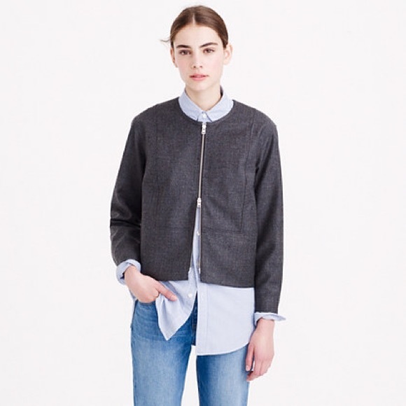 J. Crew Jackets & Blazers - J. Crew Collarless Bib Jacket