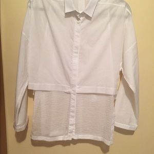 Helmut Lang double layer white shirt size small