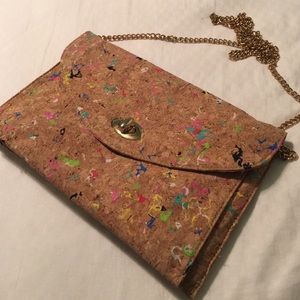 Recycled cork clutch