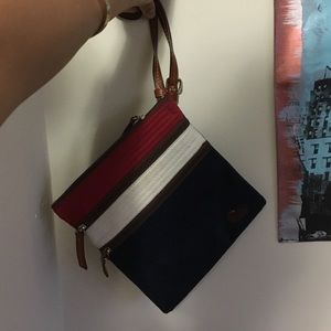 Dooney & Bourke Red/White/Blue Nylon Crossbody