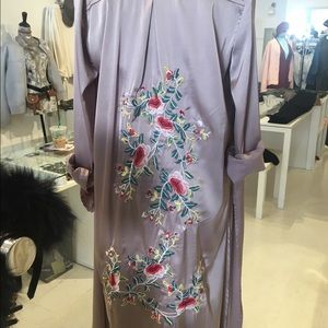 Jackets & Coats - Silk embroidered robe/duster coat Jackets & Coats - Silk embroidered robe/duster coat