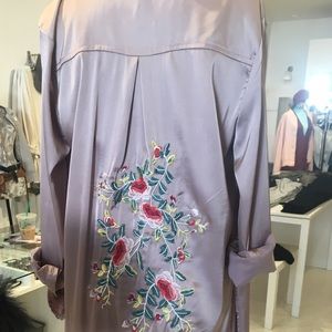 Jackets & Coats - Silk embroidered robe/duster coat Jackets & Coats - Silk embroidered robe/duster coat