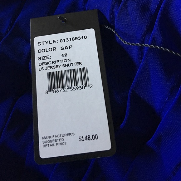 Adrianna Papell sapphire royal blue sheath dress - Picture 3 of 4