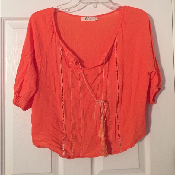BOHO Coral Blouse