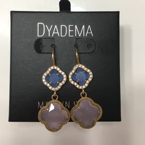 Beautiful pink & blue earrings, dyadema