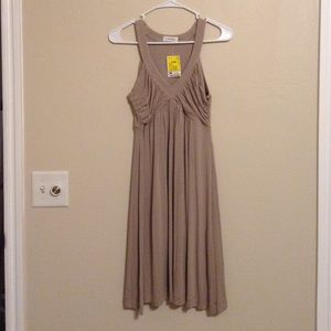 Calvin Klein Size 6 light brown v-neck dress