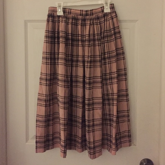 Vintage plaid circle skirt