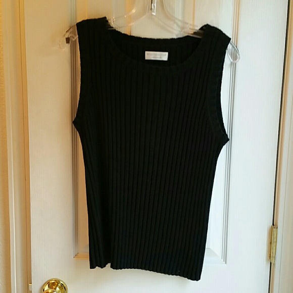 WORTHINGTON ESSENTIALS JCP BLACK KNIT TOP SZ M