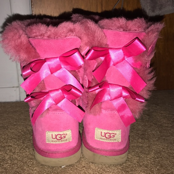 Pink Bailey Bow Ugg Boots