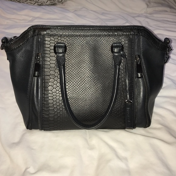 Linea pelle black snake skin purse