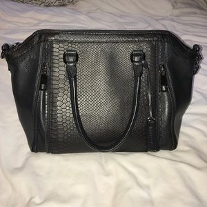 Linea pelle black snake skin purse