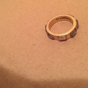 Gold and Rhinestone band ring