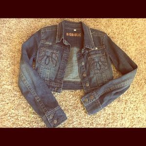 Hydraulic dark denim jacket. Sz small