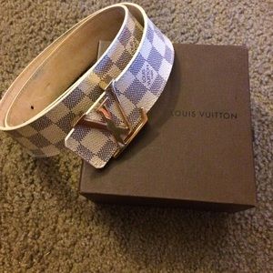 Authentic  Damier Azur Louis Vuitton belt