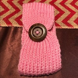 Light pink crochet headband