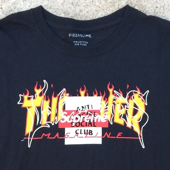 ⛔️SOLD⛔️PizzaSlime Long Sleeve HypeBeast Colab Tee