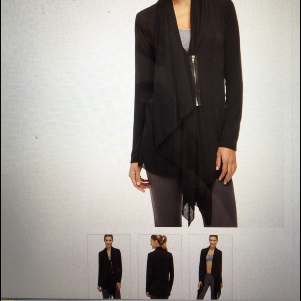 Andrea shrug- Fabletics black zip up sweater in S