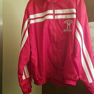 Red morton baseball windbreaker
