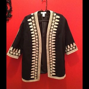 H&m pattern stitched light coat