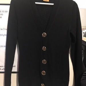 Troy Burch cardigan sweater black size small