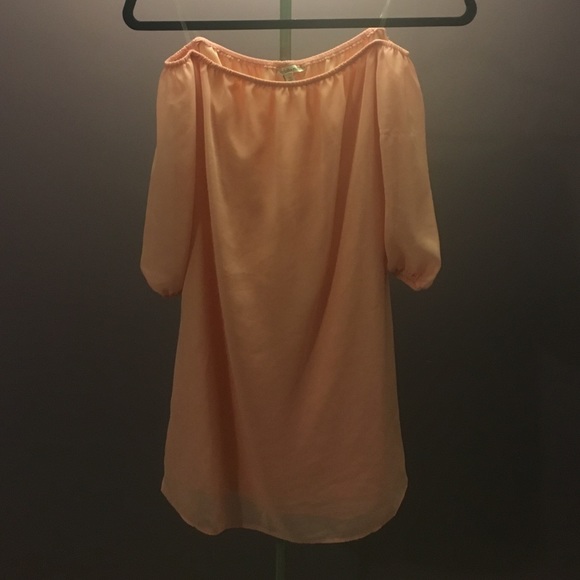 light pink off shoulder charlotte russe dress NWT