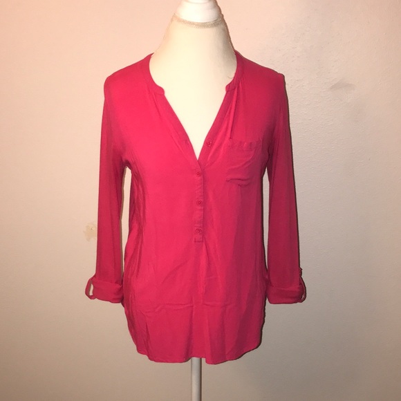 Hot Pink Quarter Sleeve Tee