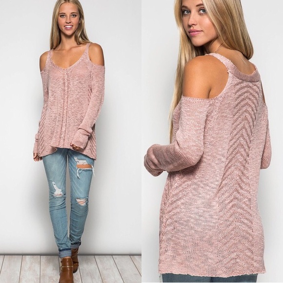 Cold Shoulder Knit Sweater - Picture 3 of 5