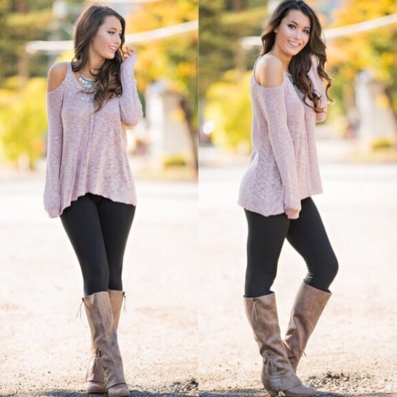 Cold Shoulder Knit Sweater - Picture 4 of 5