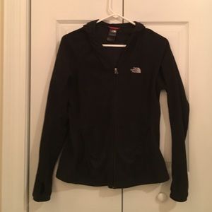 Black north face zip jacket