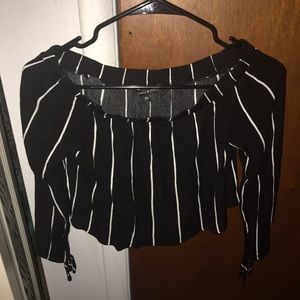 Kendall & Kylie Off Shoulder Long Sleeve Shirt