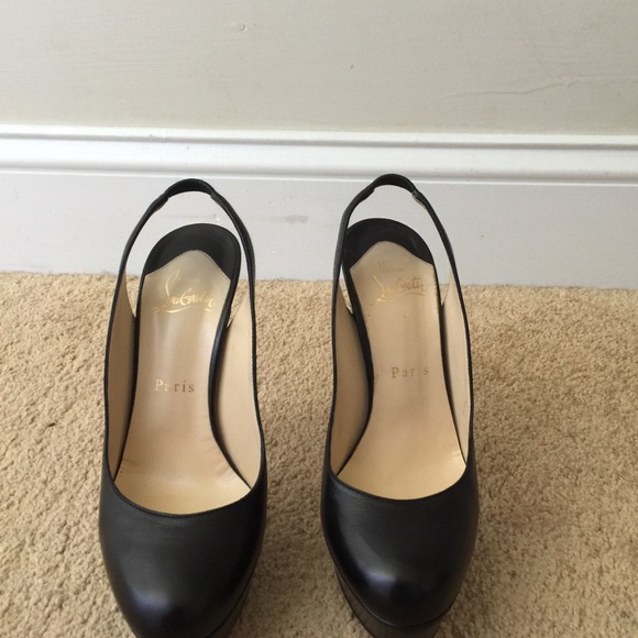 Christian Louboutin sling back 5 1/2 inch heels