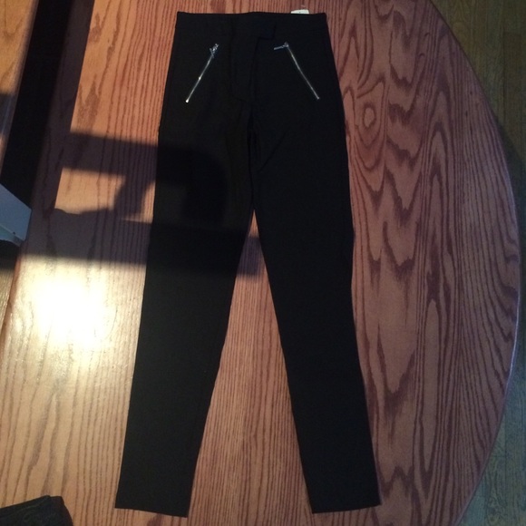 Forever 21 Black Pants with Zipper Pockets