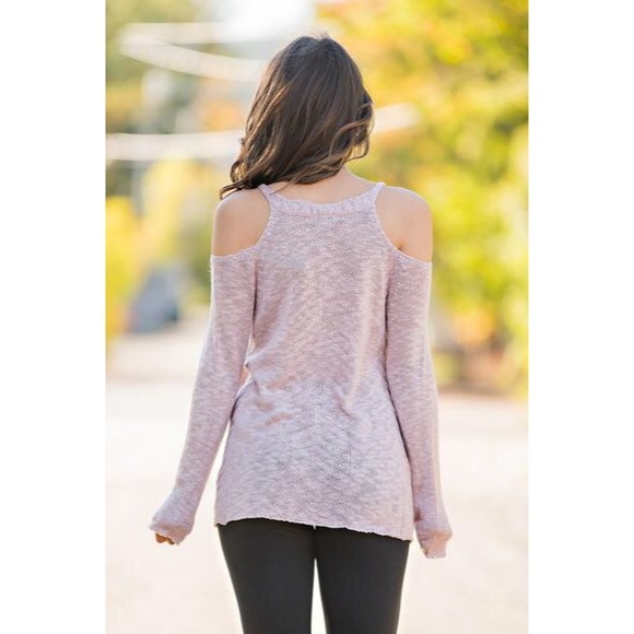 Cold Shoulder Knit Sweater - Picture 2 of 4